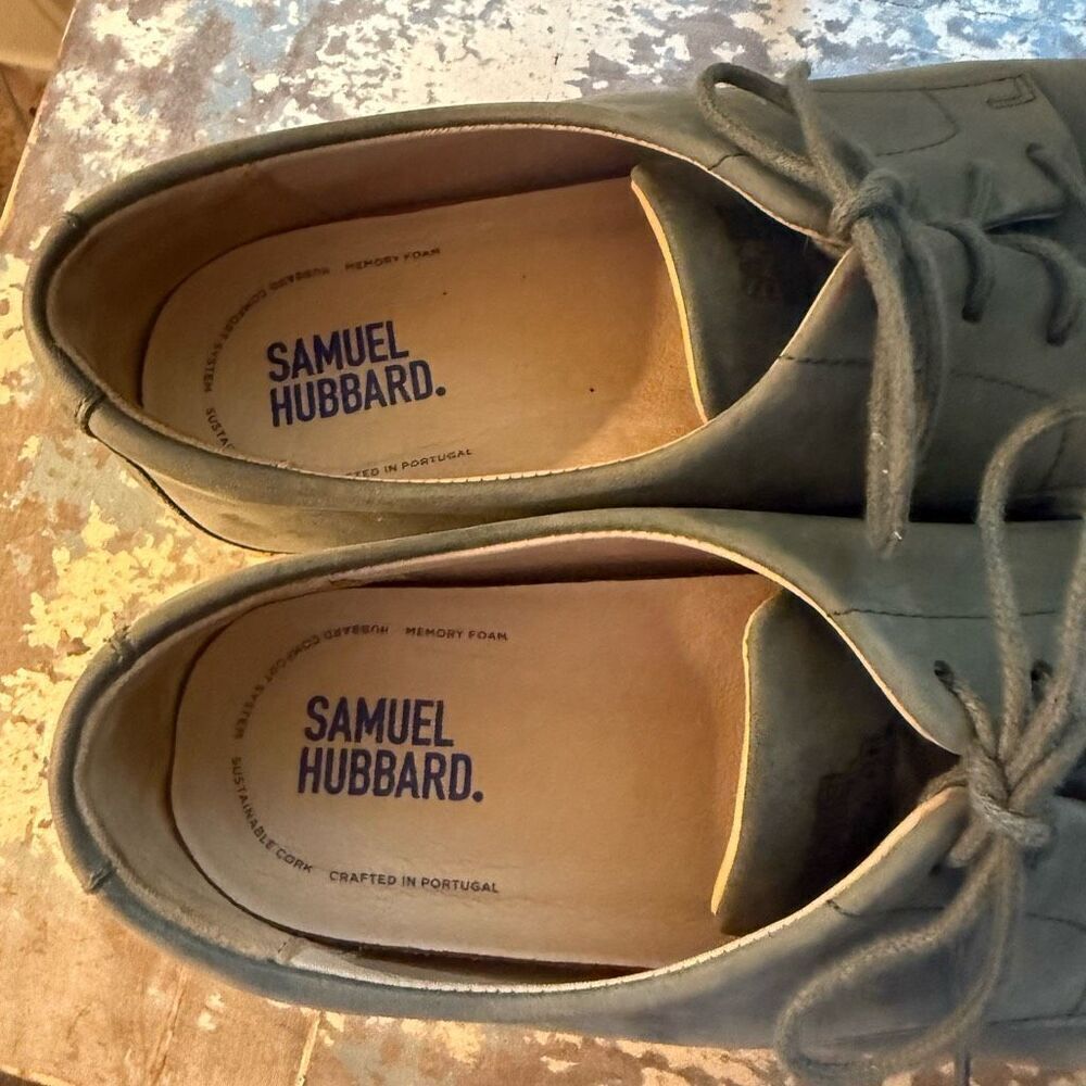 Samuel Hubbard W1101 Sage Green Nubuck Oxford Shoes Size 9.5 Academia, Preppy - Picture 8 of 16